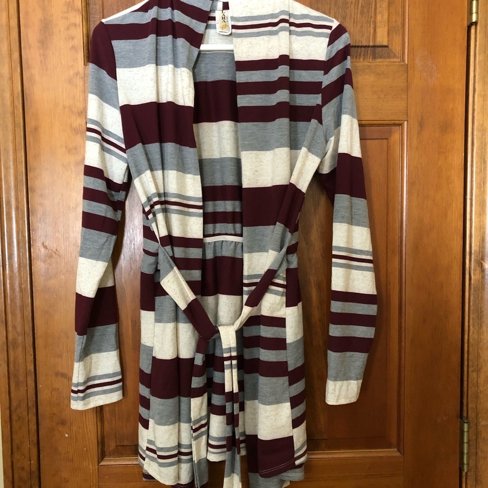 Multi Color Sweater with tie waist